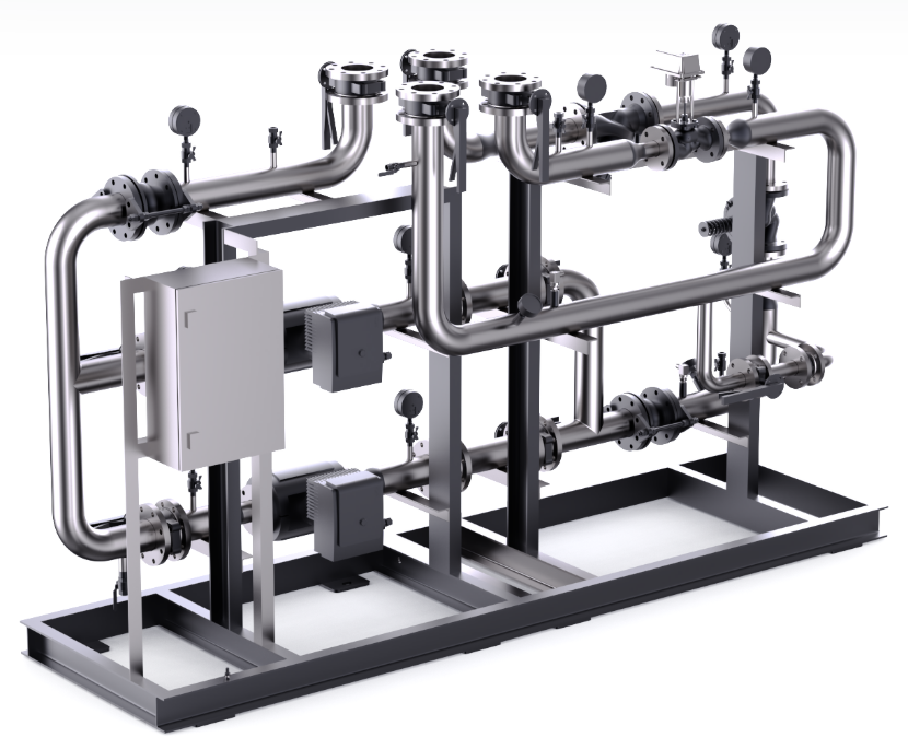 Рисунок 1. Блочный тепловой пункт: модуль открытой системы отопления Сигма Heat®